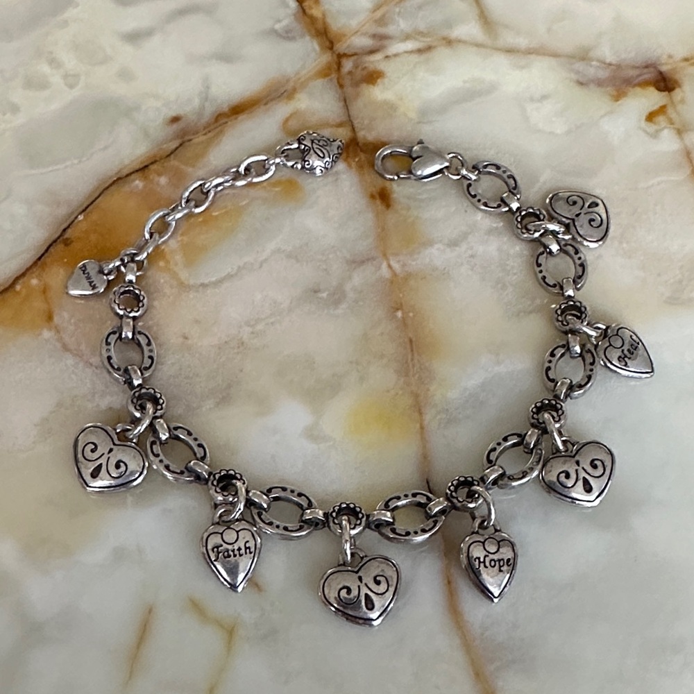 Brighton Silver Heart Charm Bracelet - Silver - Picture 5 of 8